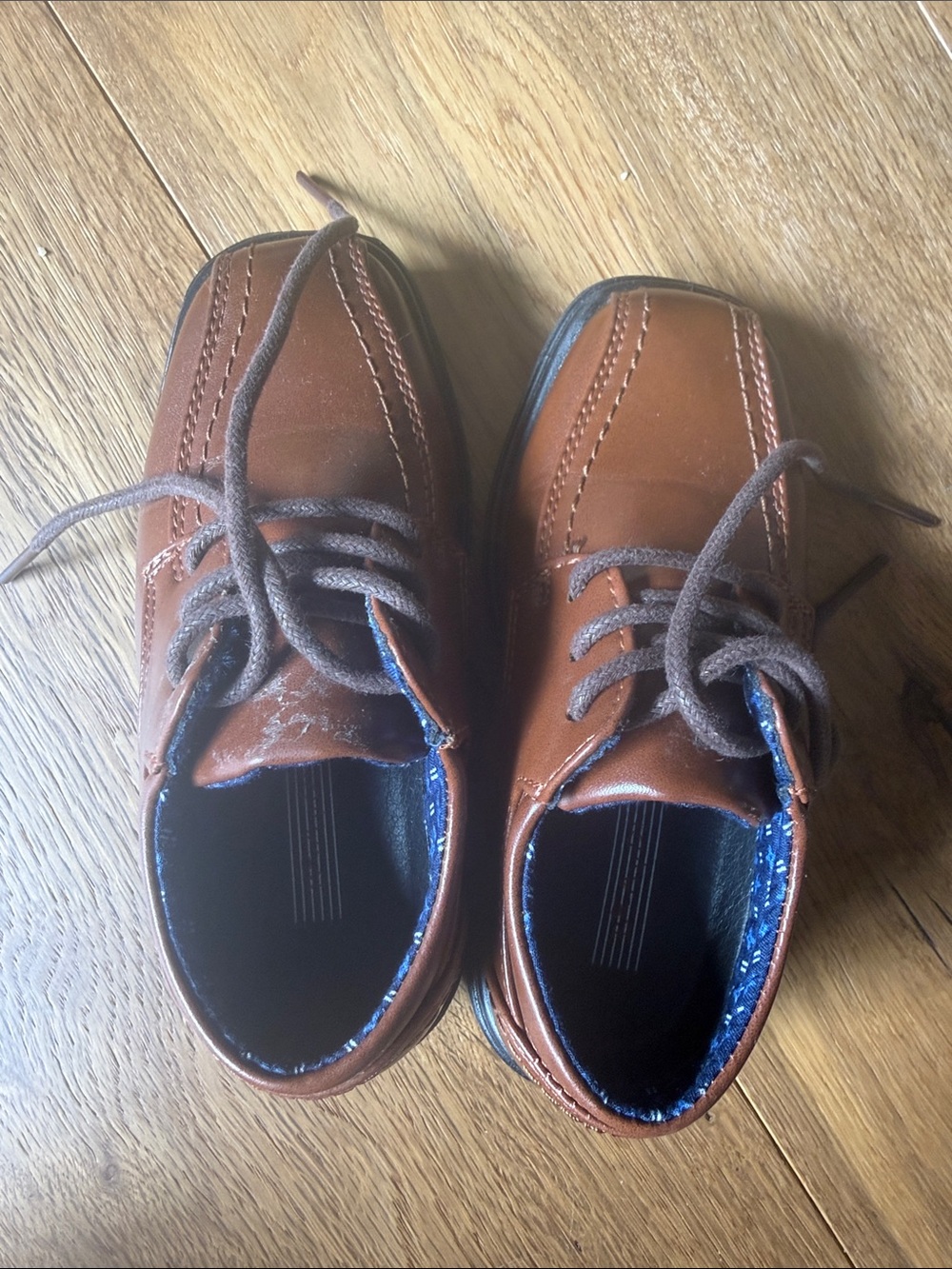 Kids' Brown Leather Dress Shoes - Lace-Up Comfort - Picture 5 of 7
